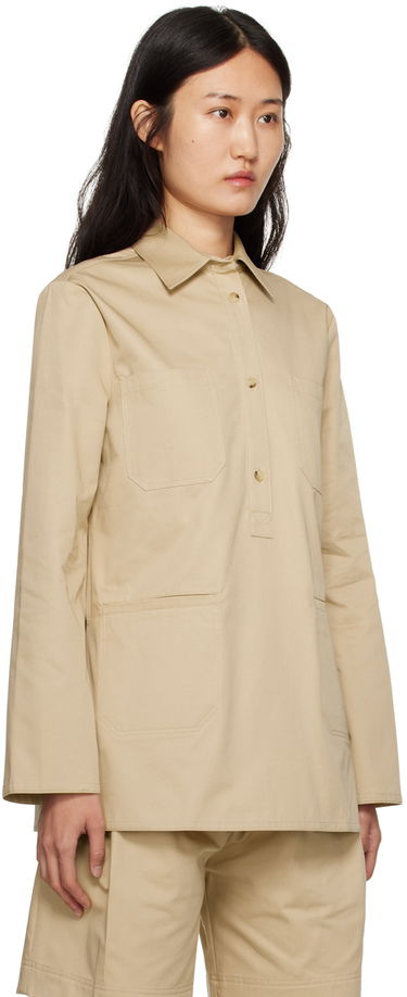 Košeľa TOTEME Long Sleeve Utility Top Béžová | 233-5060-264, 1