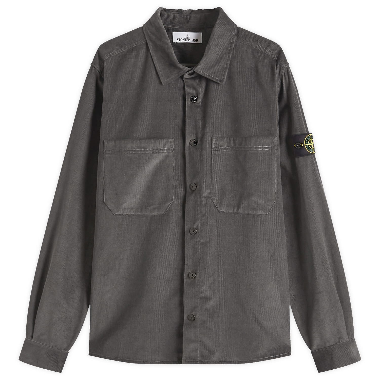 Košeľa Stone Island Micro-Corduroy Overshirt, Size Large Šedá | K1S151200113-V0065, 0