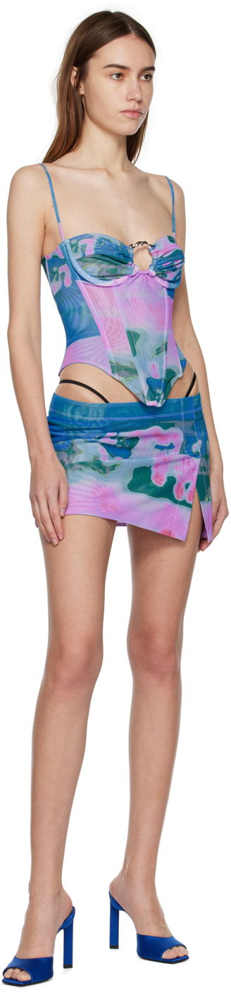 Sukňa Miaou Miaou Hannah Jewett Edition Deia Printed Mesh Tank Top Rôznofarebný | 7069PM1THP, 3