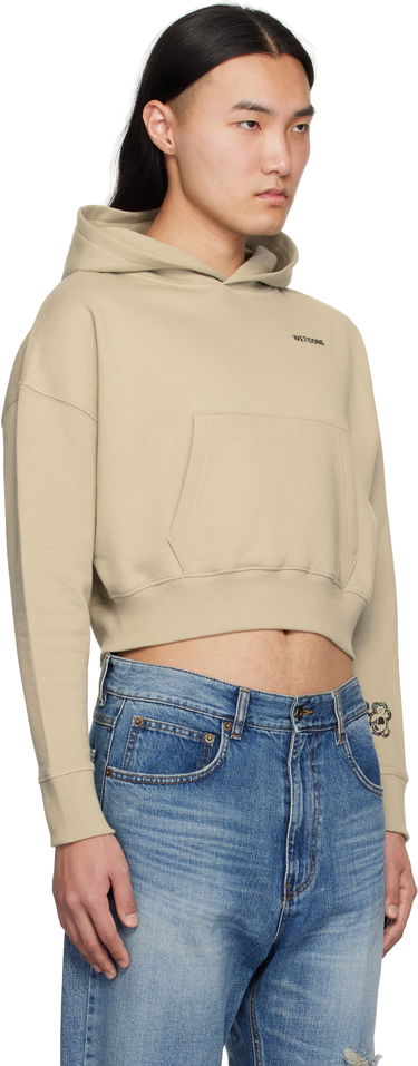 Mikina We11done We11done Teddy Twins Cropped Hoodie Béžová | WD-TH0-25-841-U-KK, 1