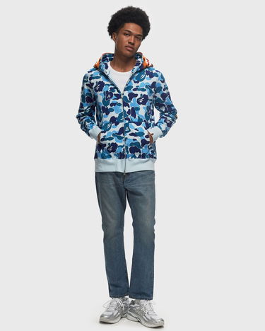 Mikina BAPE ABC Camo Tiger Full Zip Hoodie Modrá | 001ZPK801003MBLU, 1