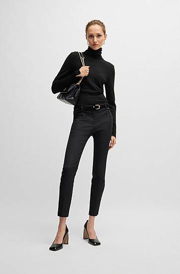 Sveter BOSS Virgin Wool Rollneck Sweater Čierna | 50493846, 1