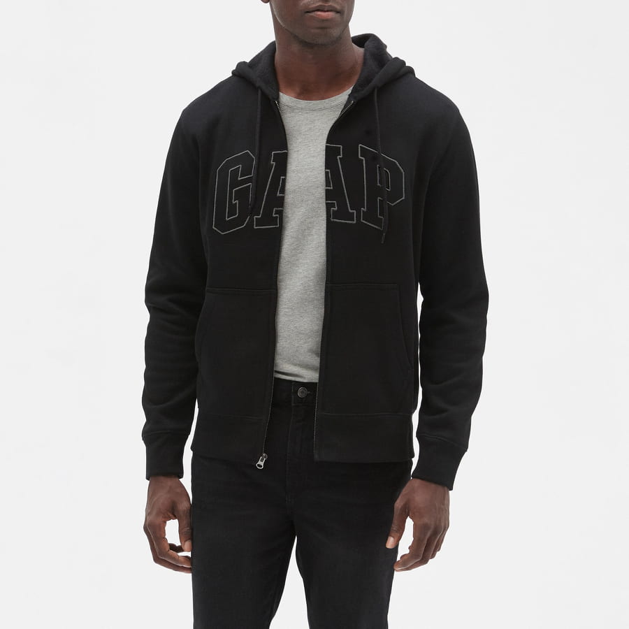 Mikina GAP Heritage Logo FZ Hoodie Čierna | 499917-06, 0