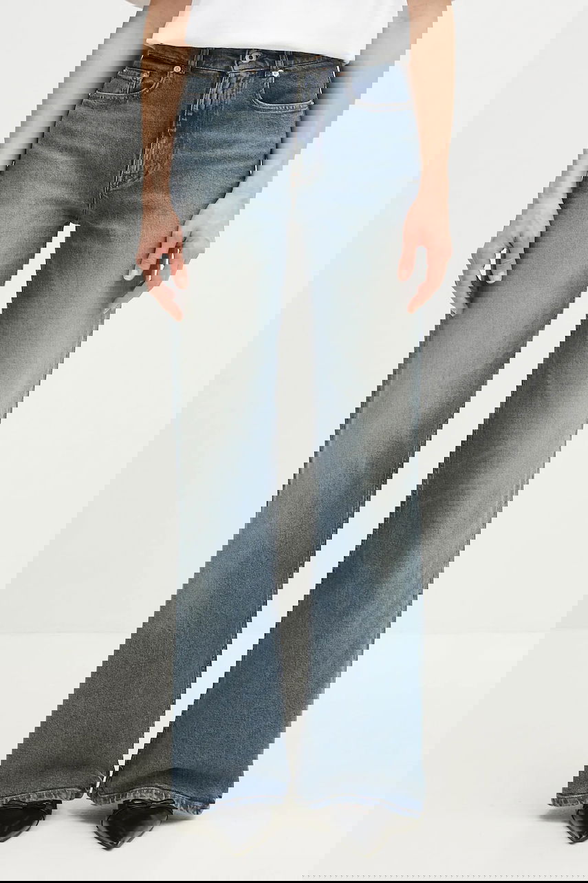 Džínsy KENZO High Waist Jeans Modrá | FF52DP2176S7.DS, 0