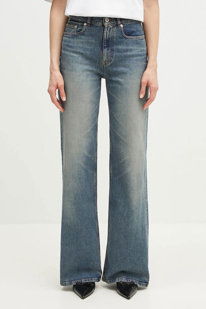Džínsy Kenzo High Waist Jeans Modrá | FF52DP2176S7.DS