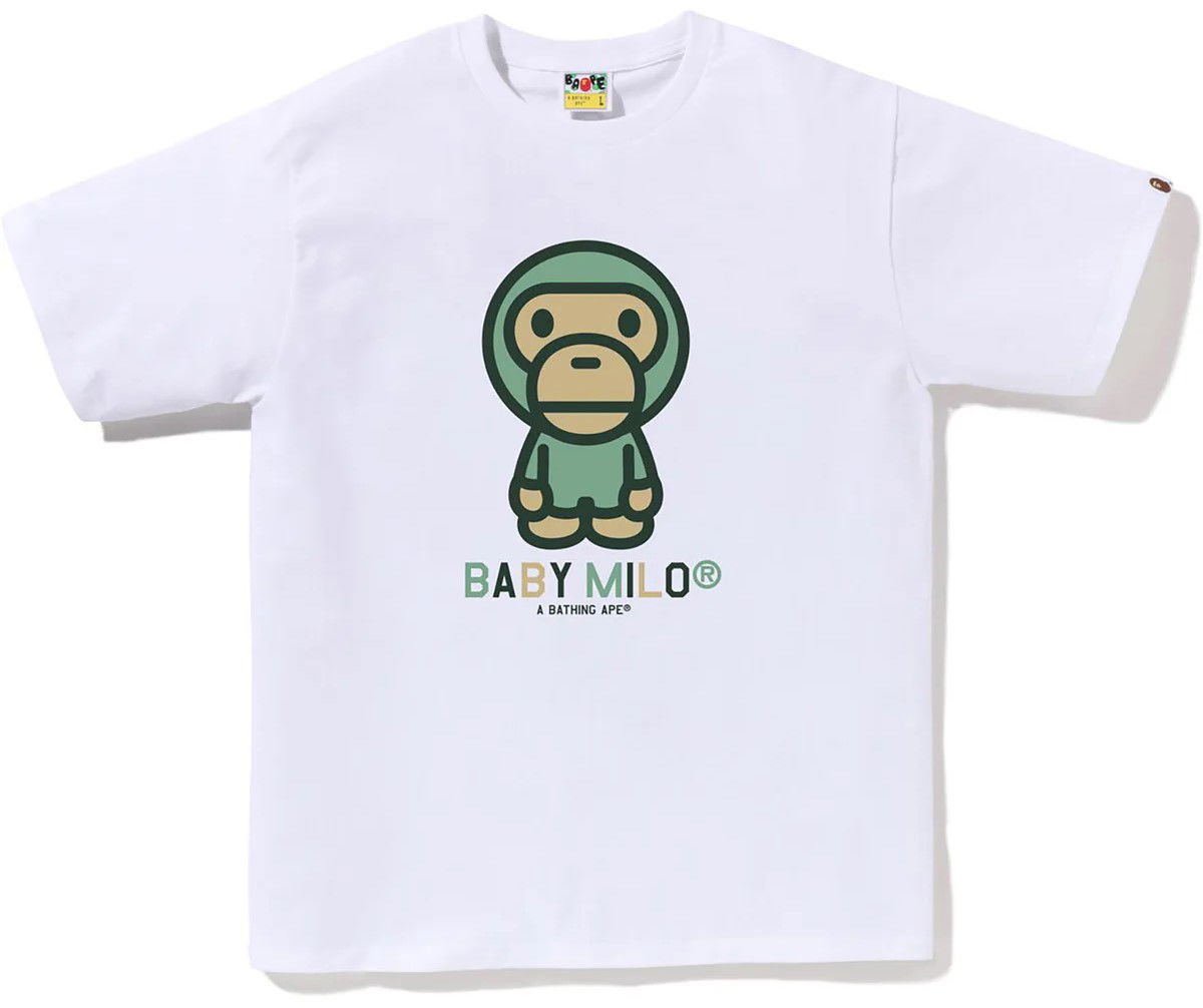 Tričko BAPE A Bathing Ape Baby Milo Graphic T-Shirt M Biela | 002TEJ801007M-WHT, 0