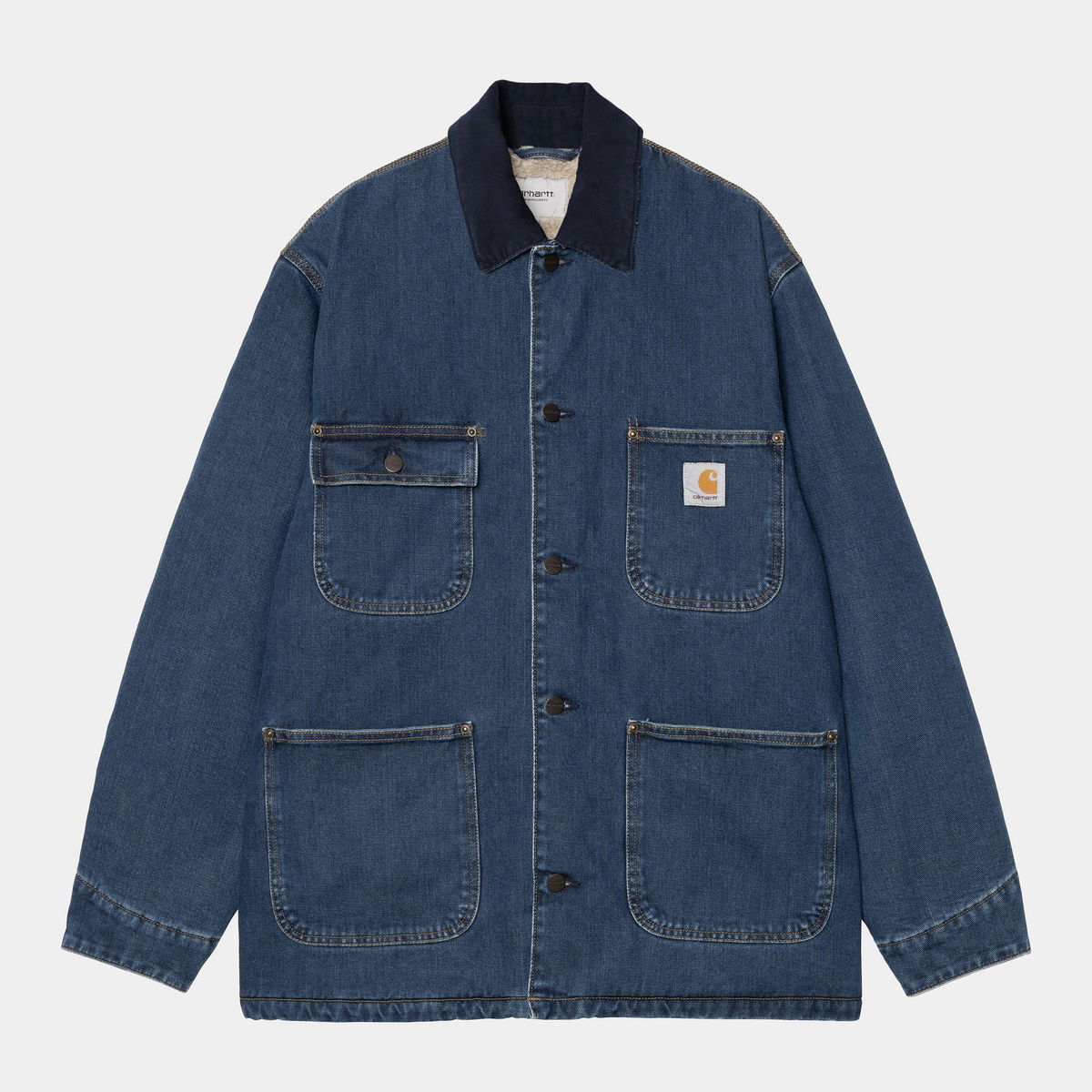 Kabáty Carhartt WIP WIP OG Chore Coat Modrá | I035877_42, 0