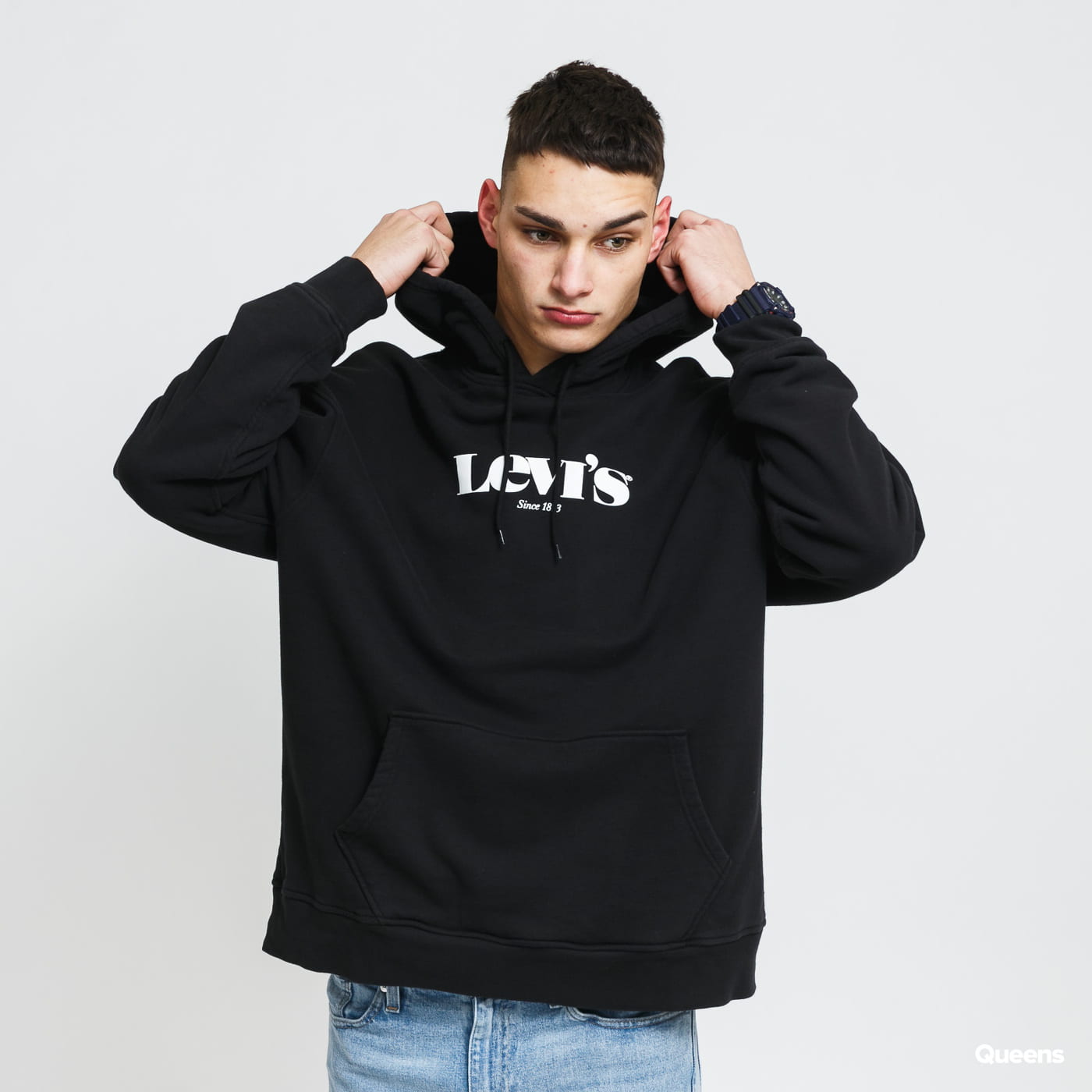Mikina Levi's Relaxed T2 Graphic Logo Hoodie Čierna | 38479-0039, 0