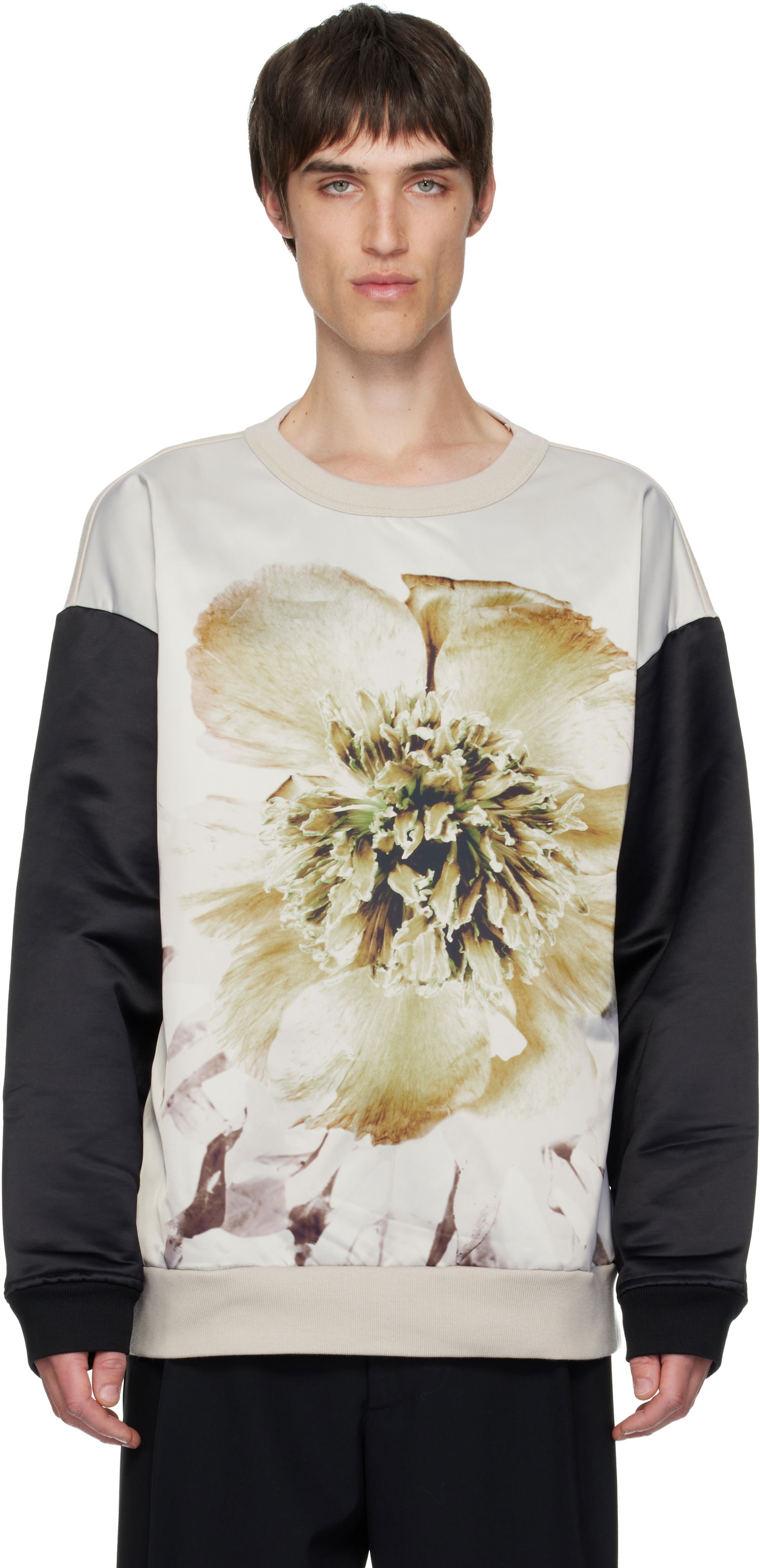 Mikina Dries Van Noten Dries Van Noten Paneled Floral Print Sweatshirt Rôznofarebný | 252-021163-2611, 0