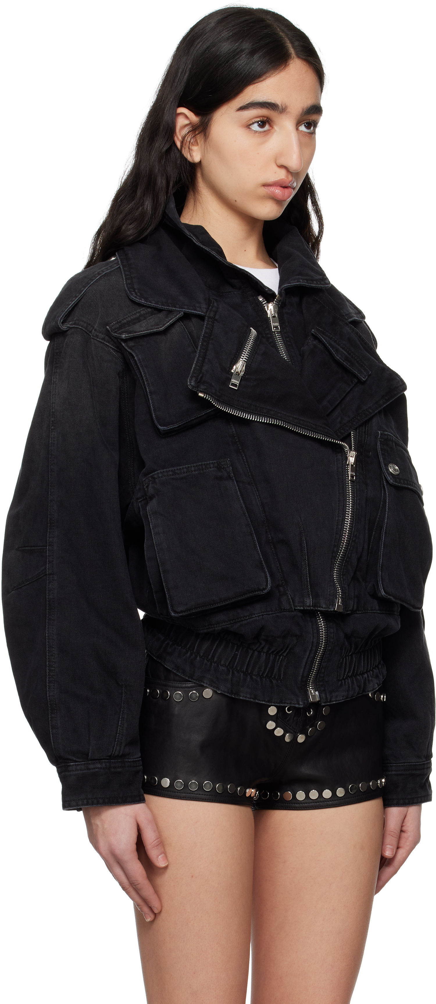 Bunda ISABEL MARANT Isabel Marant Aneli Denim Jacket Čierna | VE0497FB-C2H01I, 1