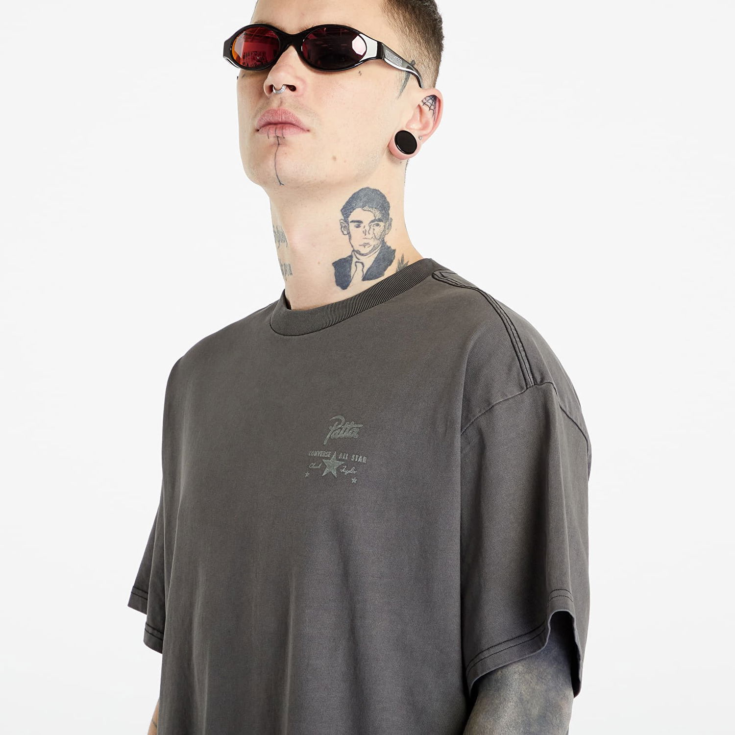 Tričko Converse Patta x Four-Leaf Clover Short Sleeve T-Shirt Šedá | 10024663-A01, 1