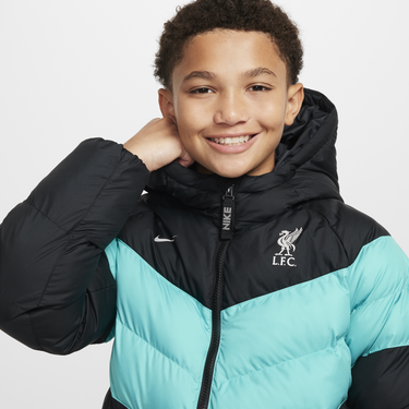 Prešívaná bunda Nike Liverpool FC Hooded Synthetic-Fill Jacket Tyrkysová | FQ3424-010, 2