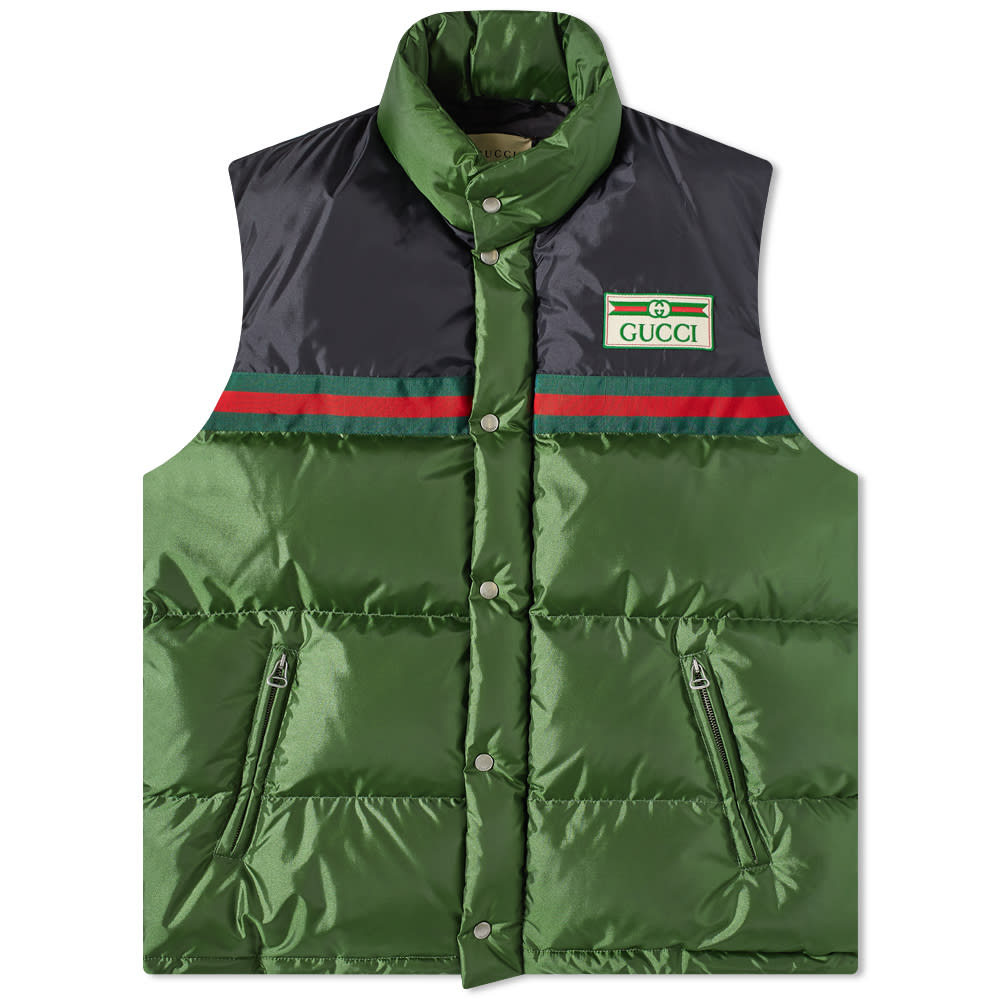 Vesta Gucci Gucci GRG Logo Down Vest Zelené | 698713-Z8A1T-3755, 0