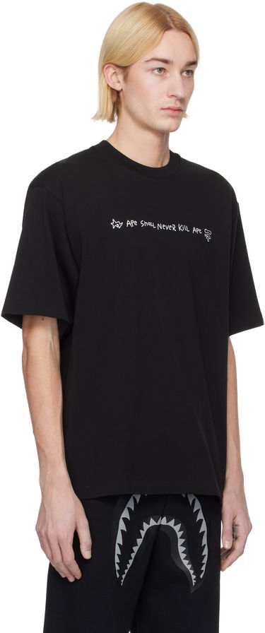 Tričko BAPE Hand Drawn Logo Relaxed Fit T-Shirt Čierna | 001TEK801334M, 1