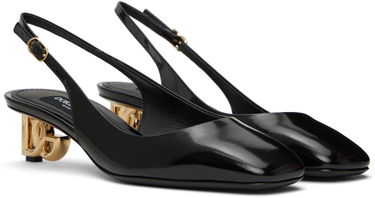 Tenisky a topánky Dolce & Gabbana Dolce&Gabbana Patent Leather Slingback Heels Čierna | CG0913 A1037, 3
