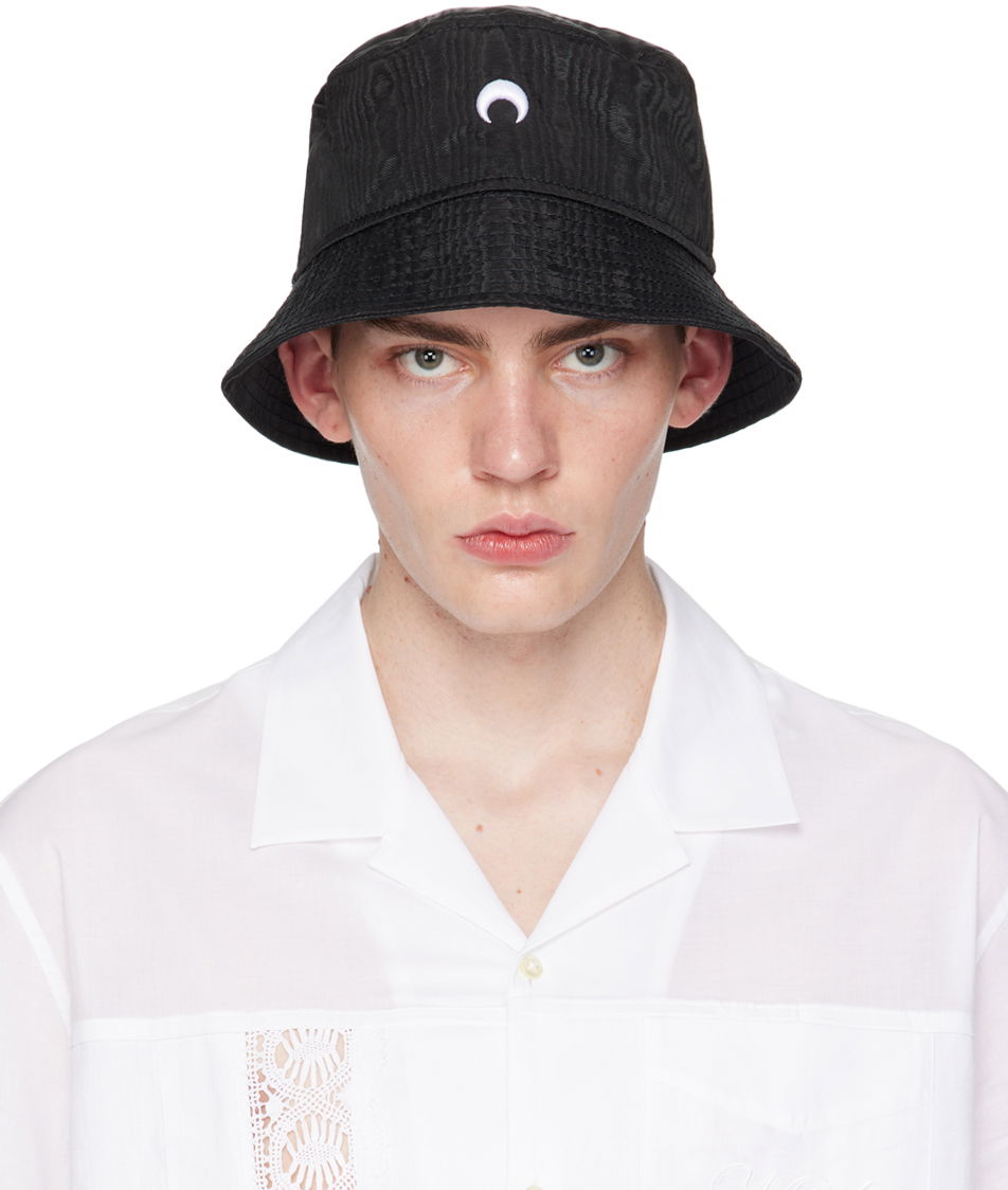 Klobúk Marine Serre Regenerated Moire Bucket Hat Čierna | UHG030 CWOV0030, 0