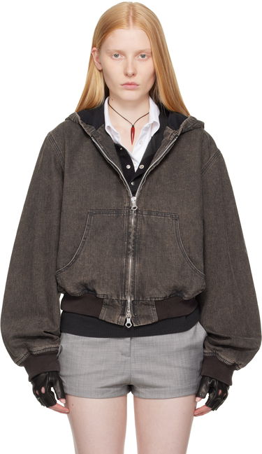 Bomber bunda OUR LEGACY Our Legacy Bank Denim Hooded Jacket Šedá | M2251BBC, 0