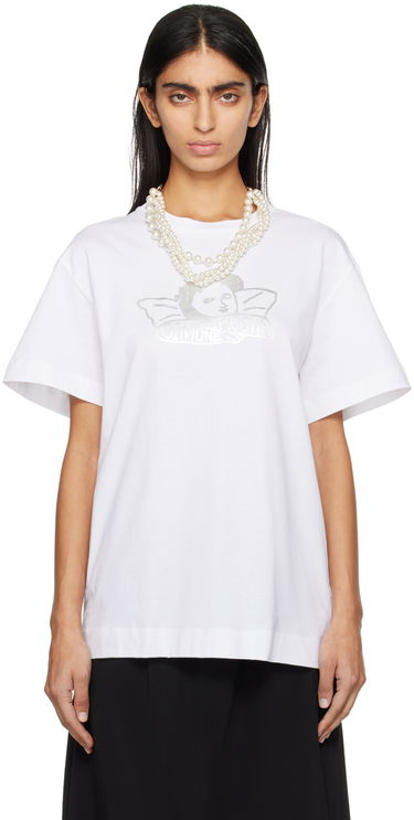 Tričko Simone Rocha Simone Rocha Angel Baby Print T-Shirt Biela | 5195P16A18-W 0569, 0