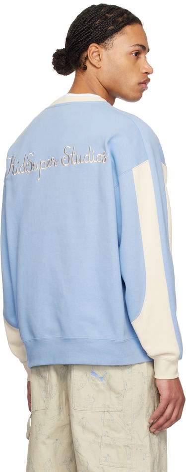 Sveter KidSuper KidSuper Studios King Crew Sweatshirt Modrá | 62670072, 2