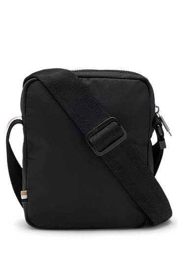 Taška cez rameno BOSS BOSS Crossbody Bag with Signature-Stripe Strap Čierna | 50511961, 1