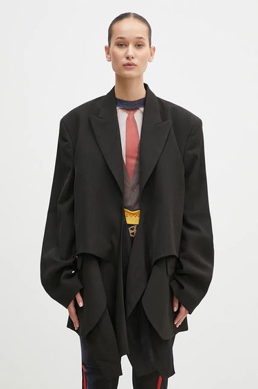 Bunda Martine Rose Oversized Knotted Tailored Jacket Čierna | 351WT05006, 0