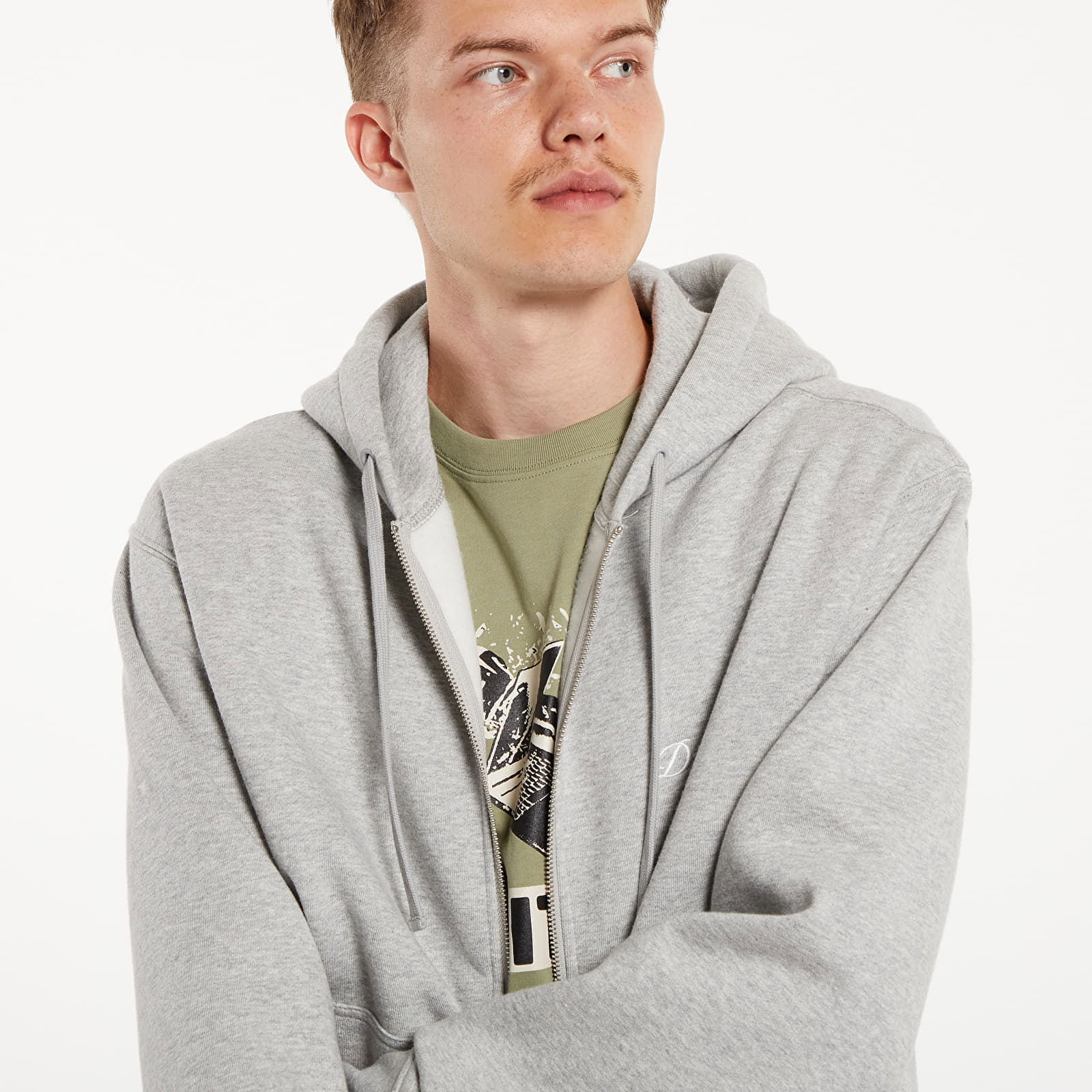 Gray Cursive Hoodie