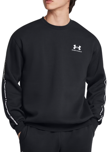 Mikina Under Armour Fleece Crew Taping Sweatshirt Čierna | 1389357-001, 0