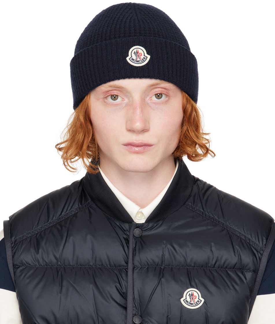 Kulicha Moncler Navy Wool & Cashmere Beanie Navy | J20913B00023M4281, 0