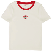 Modern Crew Ringer T-Shirt with Cherry Embroidery