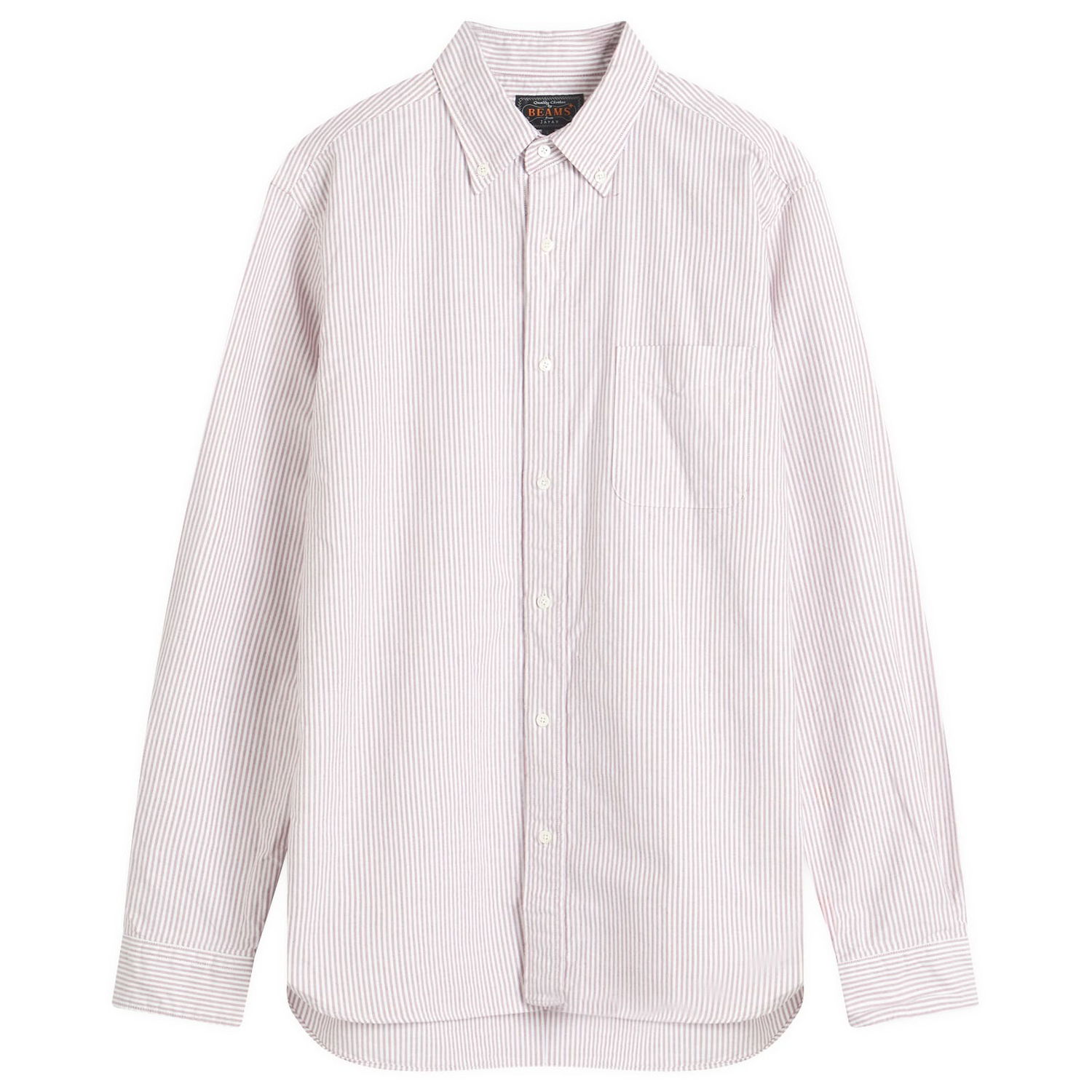 Košeľa BEAMS Beams Plus Button Down Candy Stripe Shirt, Size Small Fialová | 3811-0012-139-39, 1