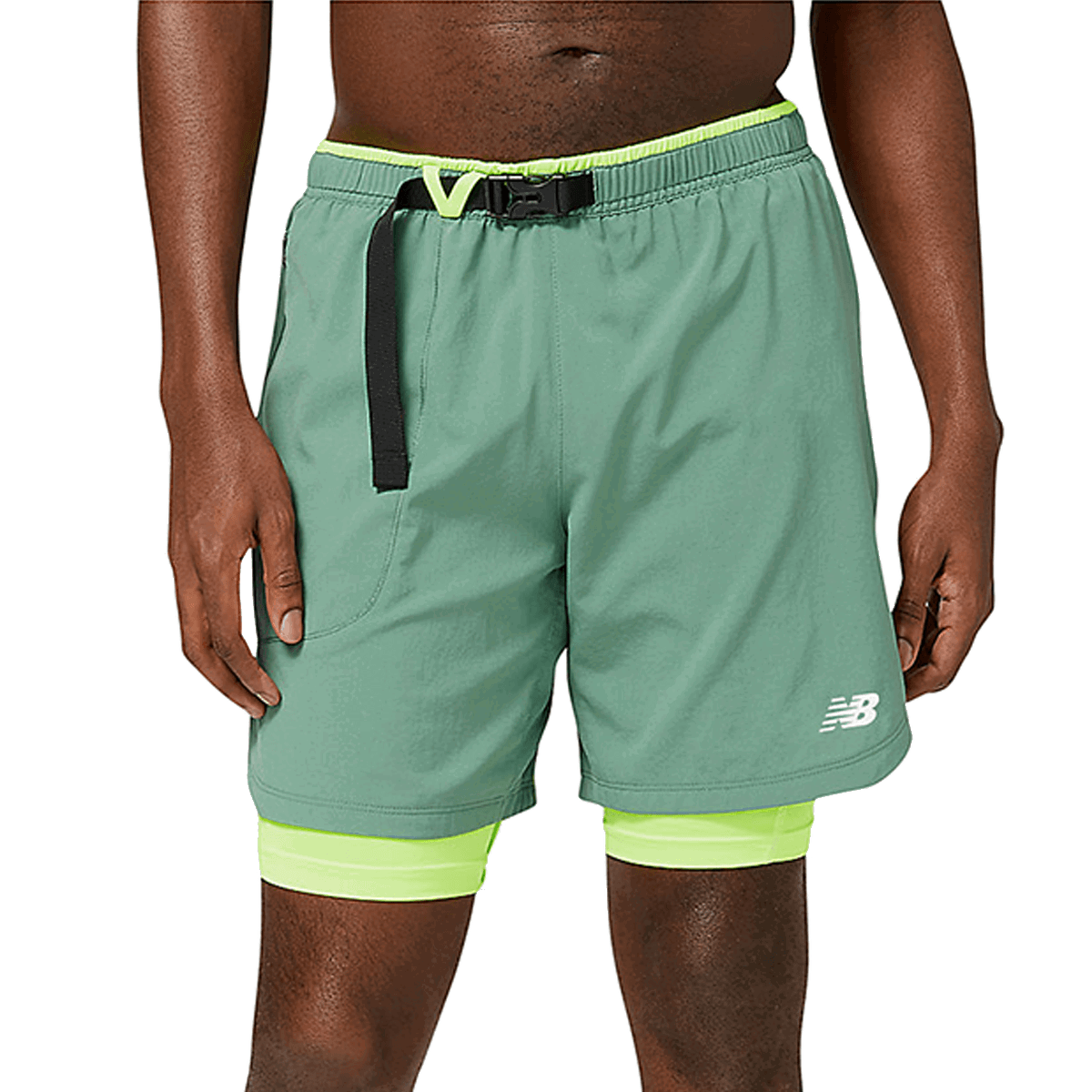 Šortky New Balance All-Terrain 7 Inch 2 in 1 Short Zelené | MS23274-JD, 0