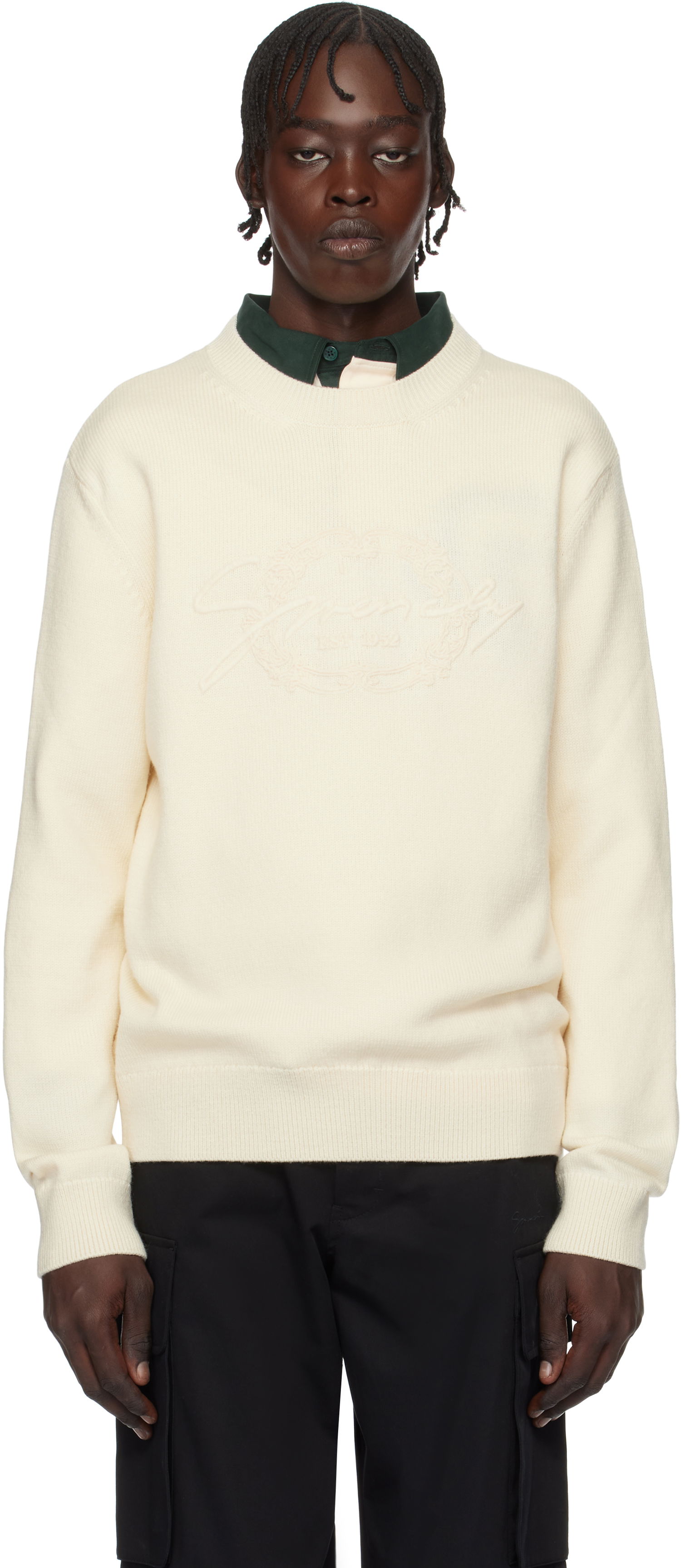 Sveter Givenchy Medallion Detail Wool Sweater Biela | BM90TW4YLC272, 0