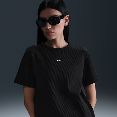 Tričko Nike Sportswear Chill Waffle Relaxed Fit Short-Sleeve T-Shirt Čierna | HJ3838-011, 0