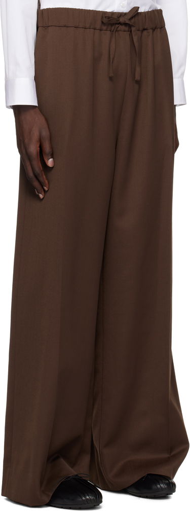 Nohavice Simone Rocha Simone Rocha Wide Leg Drawstring Trousers Hnedá | 4143D 1217, 1