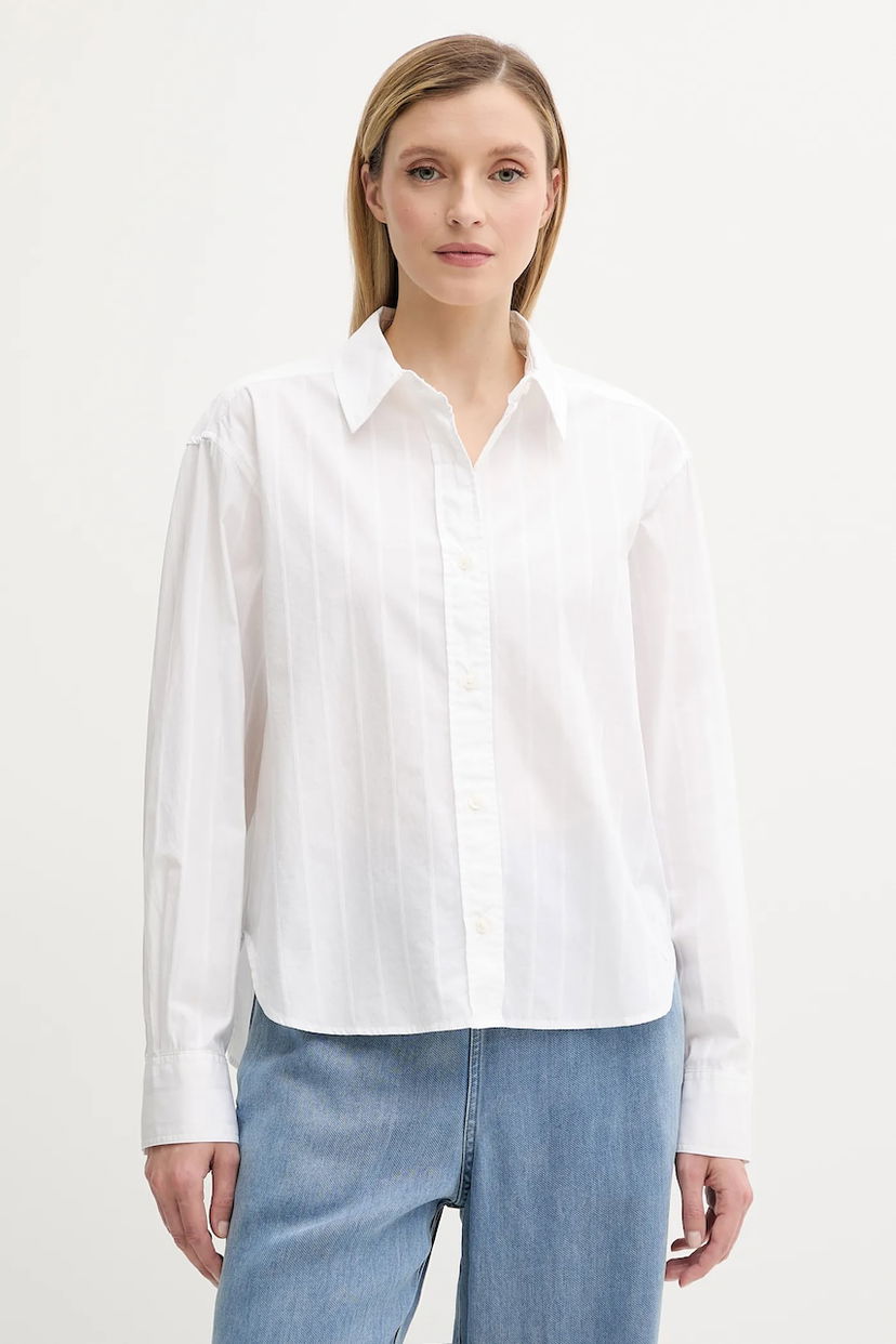 Košeľa Samsoe Samsoe Samsoe Samsoe SAATRANI Regular Fit Classic Collar Shirt Biela | F25200082