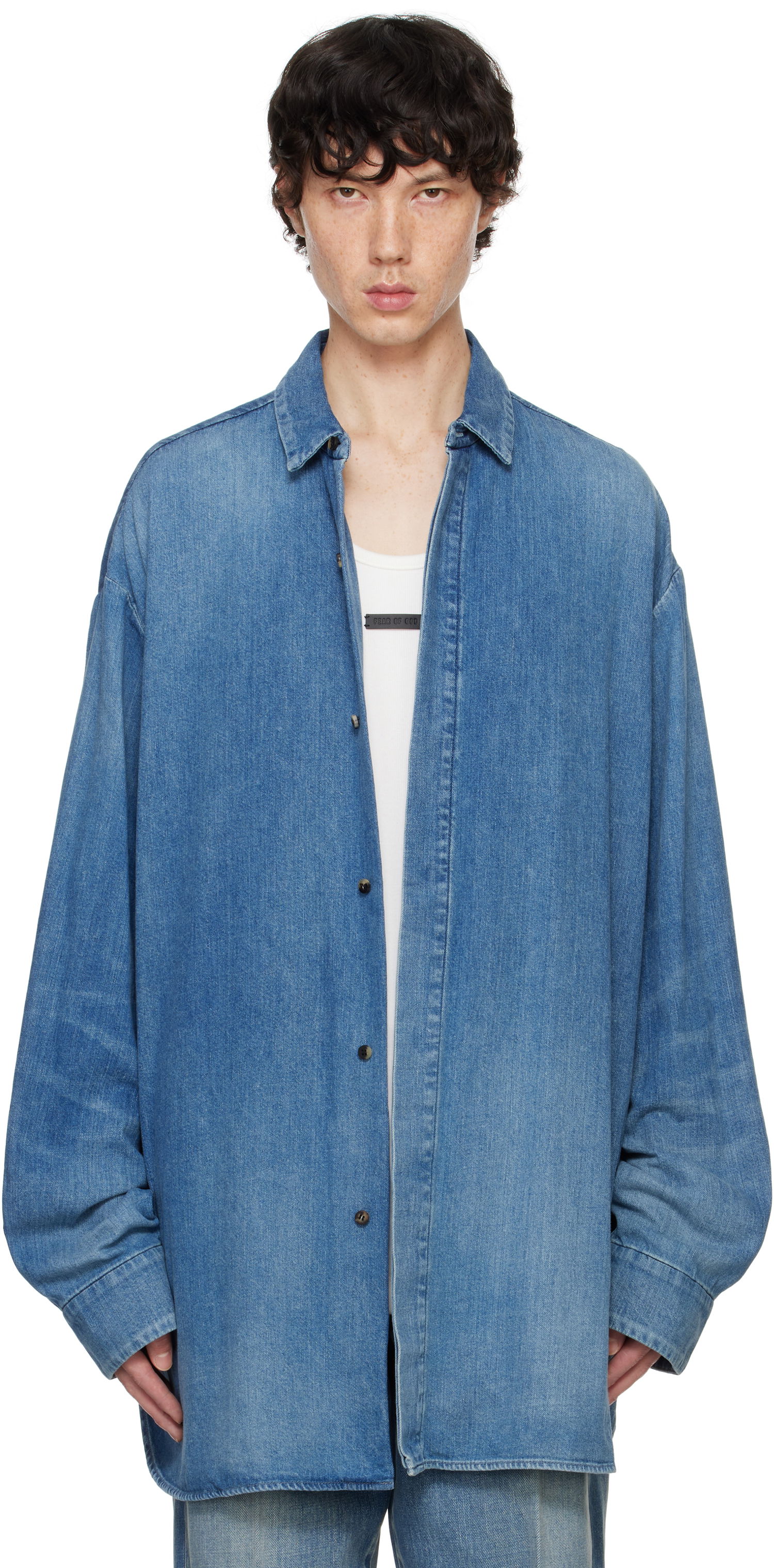 Košeľa Fear of God Vented Denim Shirt Modrá | FG24FW50-1018DNM, 0