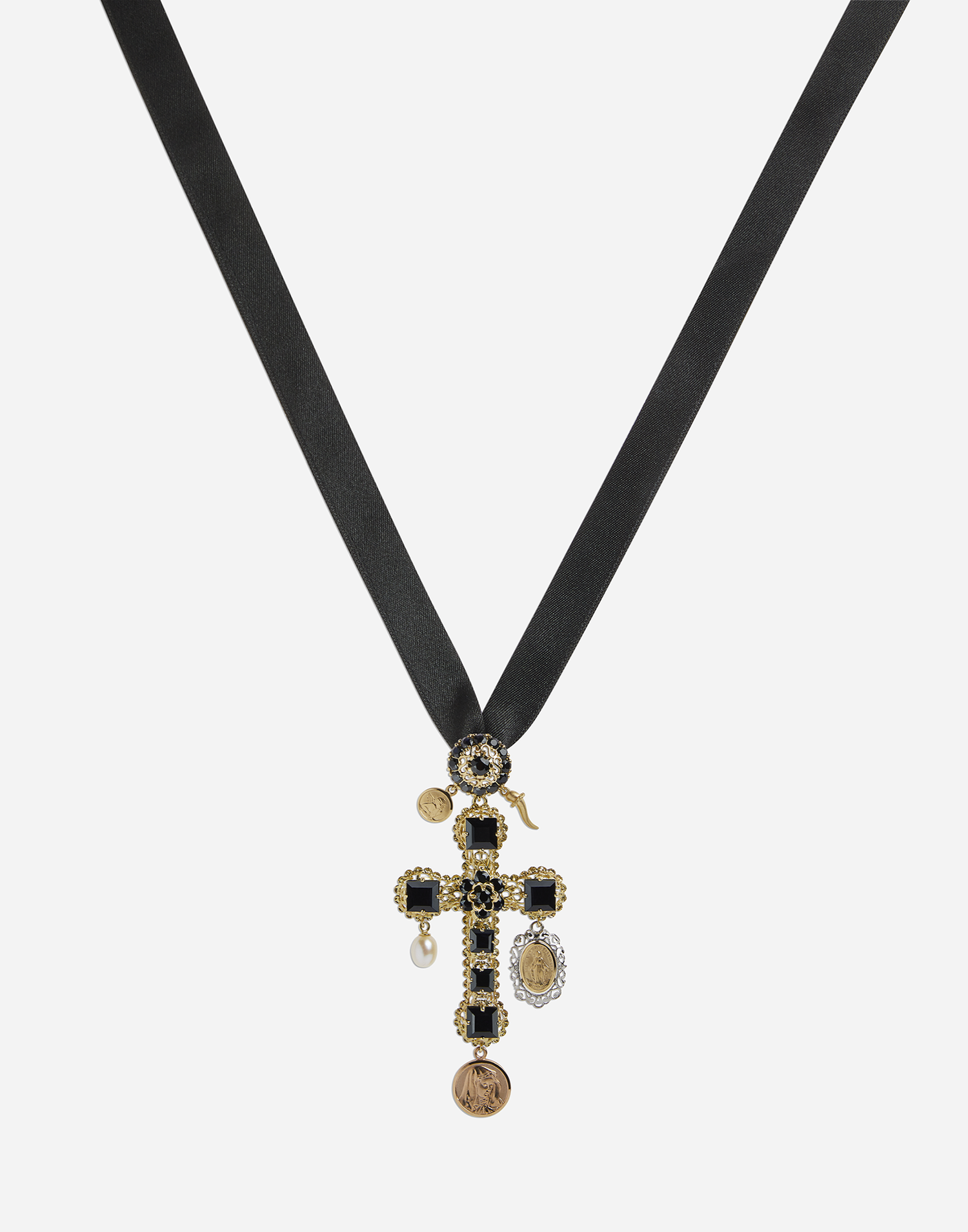 Náhrdelník Dolce & Gabbana Dolce & Gabbana Sapphire Cross Charm Necklace Metalická | WADC1GW0001ZOO00, 1