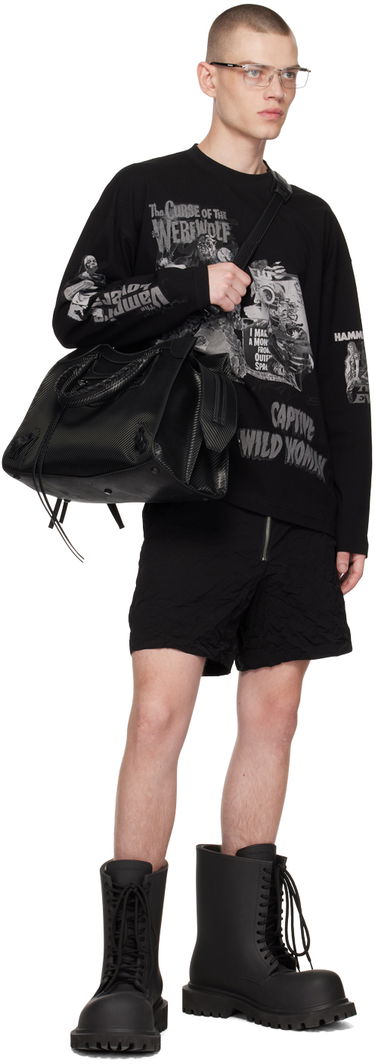 Šortky We11done We11done Crumpled Shorts Čierna | WD-PT1-23-271-M-BK, 3