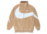 Big Swoosh Reversible Boa Jacket Hemp White
