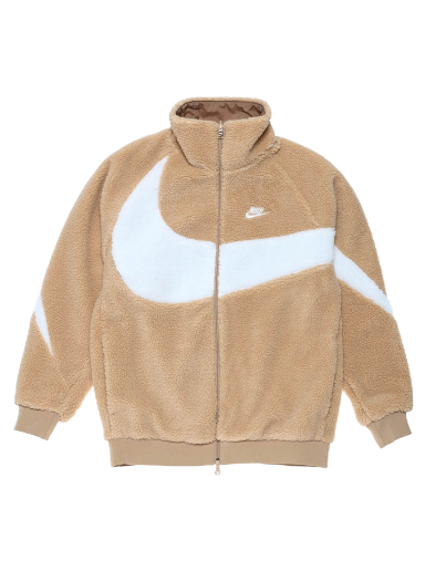 Bunda Nike Big Swoosh Reversible Boa Jacket Hemp White Béžová | BQ6546-200