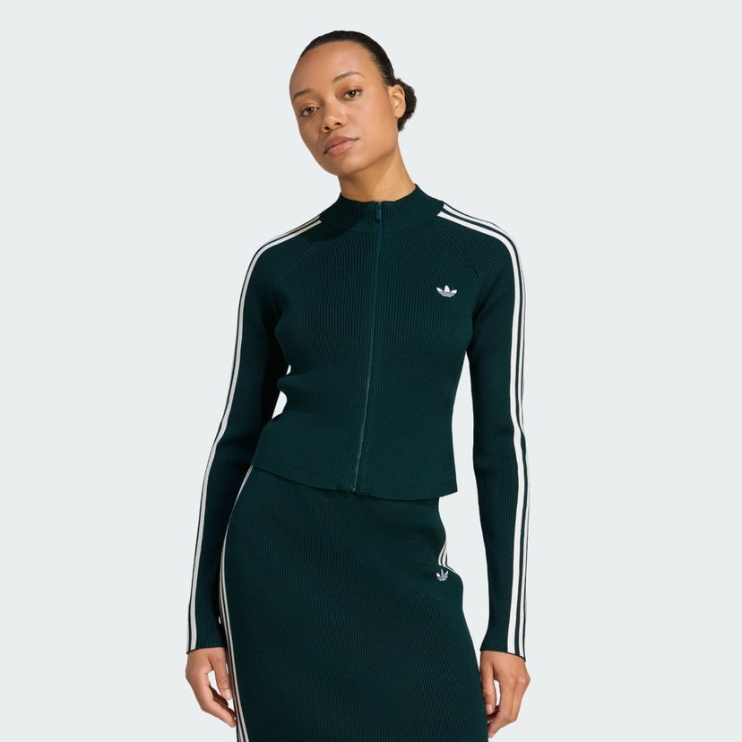 Sveter adidas Performance Adicolor Slim-Fit Knit Top Zelené | JY2599