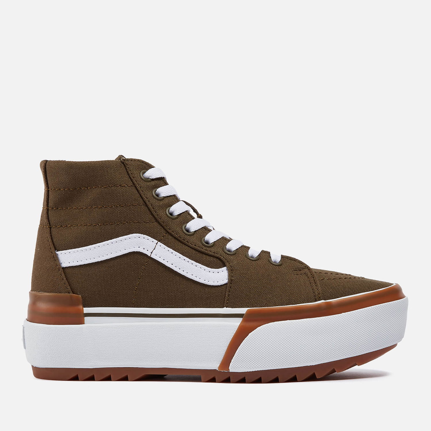 Tenisky a topánky Vans Women's Canvas Sk8-Hi Stacked Canvas Trainers - 3 Hnedá | VN0005U2DOL, 0