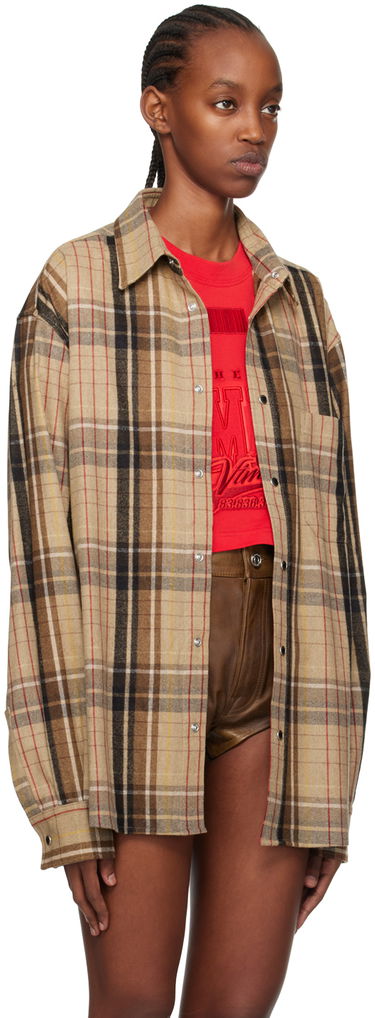Košeľa VETEMENTS VTMNTS Check Flannel Shirt Béžová | VL20SH240C, 3