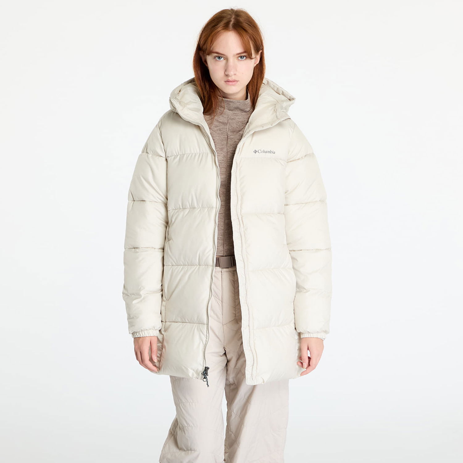 Prešívaná bunda Columbia Puffect™ II Mid Hooded Jacket Dark Stone Béžová | 2088471278, 0