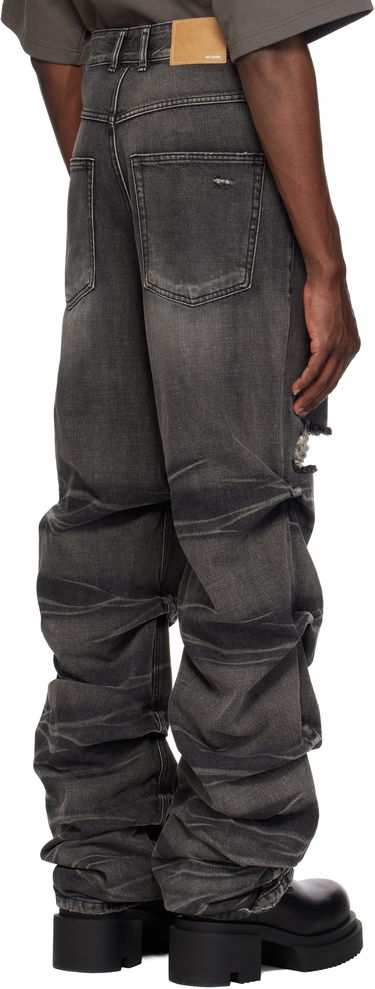 Džínsy We11done We11done Distressed Wrinkled Straight Leg Jeans Šedá | WD-DP0-25-319-M-BK, 2