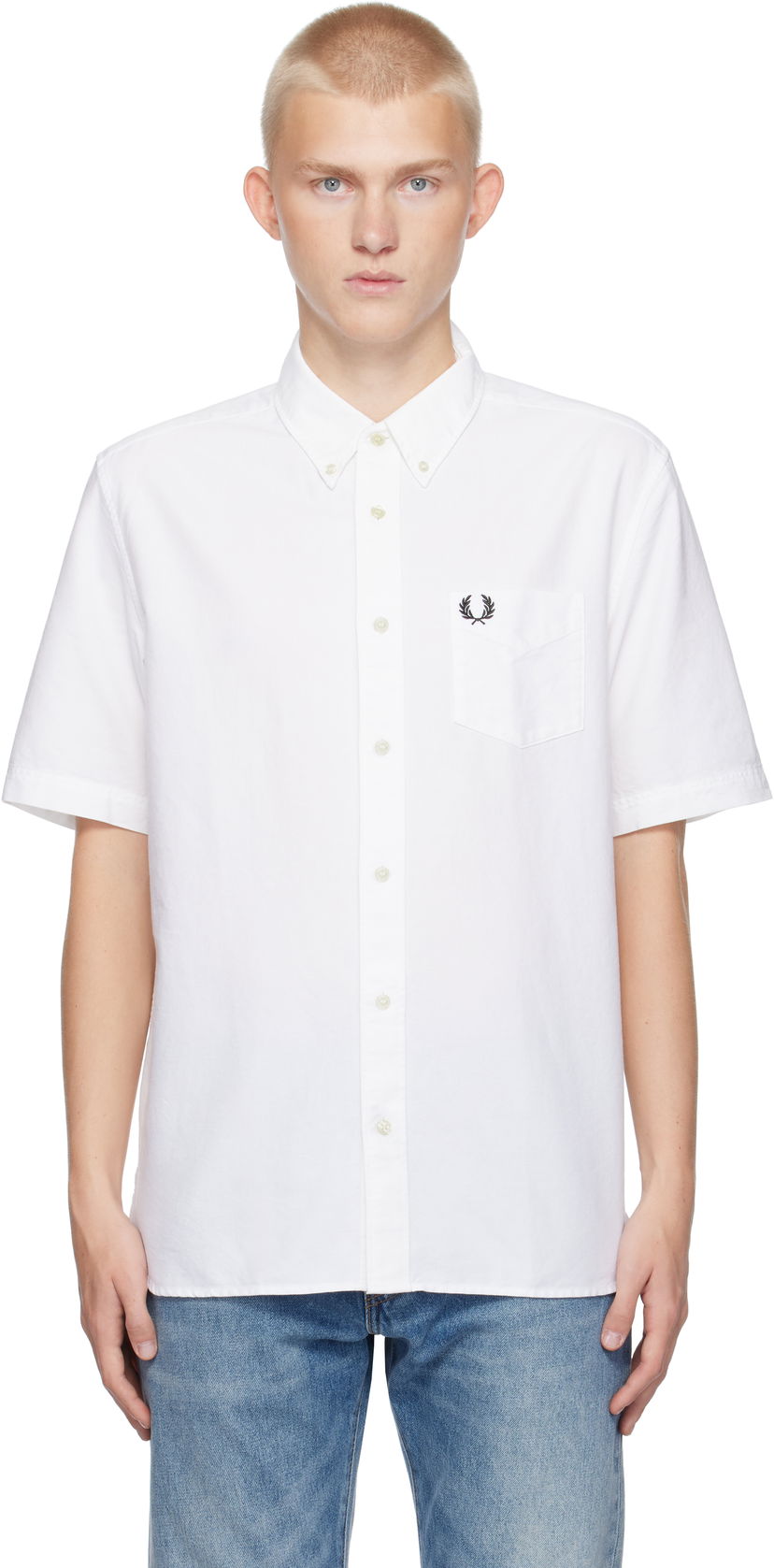 Košeľa Fred Perry Oxford Shirt Biela | M8730