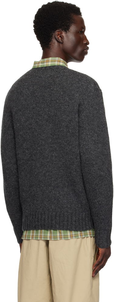 Sveter BEAMS BEAMS PLUS Crew Intarsia Sweater Šedá | 38150202103, 2