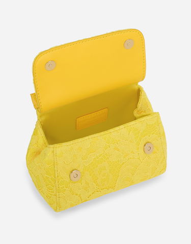 Kabelka Dolce & Gabbana Dolce & Gabbana Mini Sicily Lace Handbag Žltá | EB0003AB01180210, 3