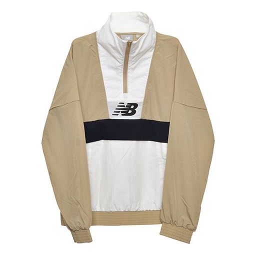 Vetrovka New Balance Woven Stand Collar Half Zipper Jacket Béžová | NA933012-IV, 0