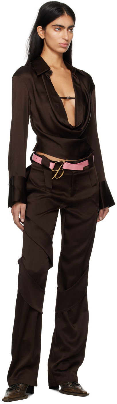 Satin Cowl Neck Blouse